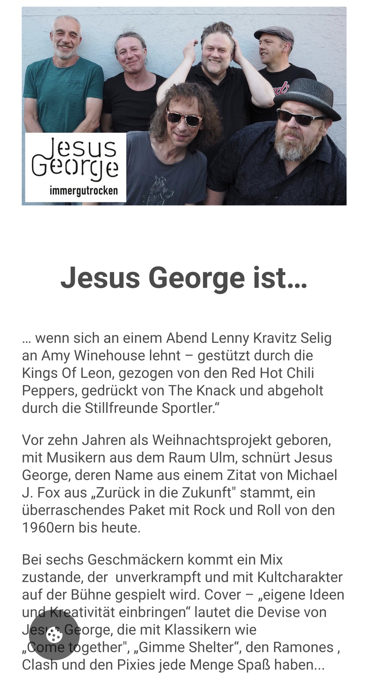 Rock-Party mit „Jesus Georg“